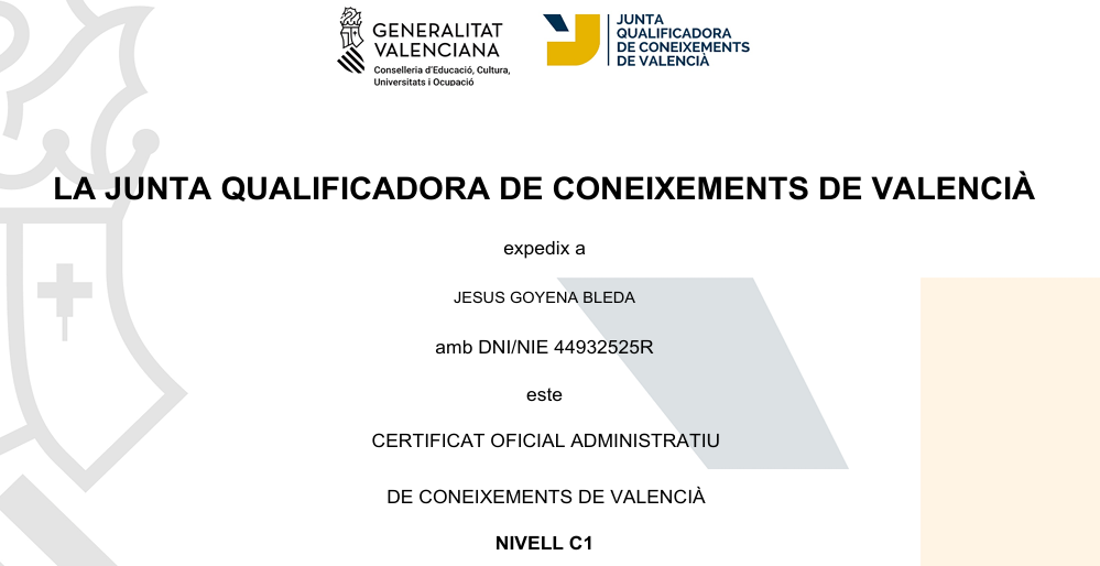 Titulo C1 Valenciano