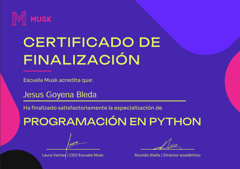 Certificado en Python